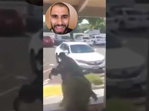 React: Valentão vai pra cima de um policial com seu Pastor Alemão