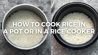 HOW TO COOK RICE IN RICE COOKER OR A POT USING THE FINGER METHOD | PERFECT STEAMED RICE EVERYTIME!