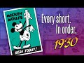 Every 1930 Mickey Mouse Cartoon In Order Chronological Compilation