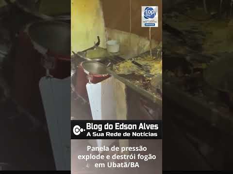 Panela de pressão explode e destrói fogão em Ubatã/BA #noticias #bahia #fogão #shorts