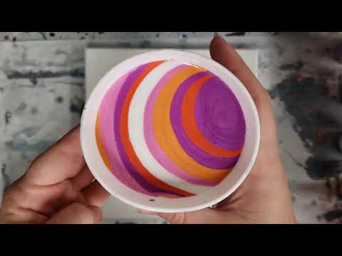 Acrylic Pouring with Arteza Iridescent Acrylic Paints