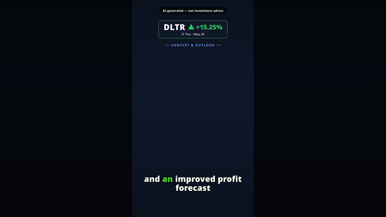 Why Is Dollar Tree Stock Surging Today? DLTR +15.25% (May 28) — Earnings Beat Guidance Raised