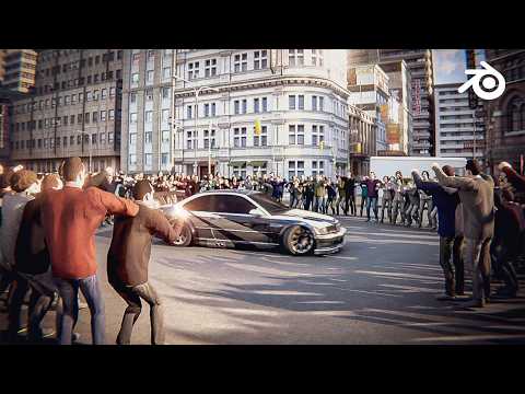 Animating Huge Crowds in Blender Tutorial