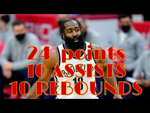 JAMES HARDEN HIGHLIGHTS VS PISTONS| TRIPLE DOUBLE | 24PTS 10AST 10 REBS