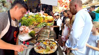 THAILAND SEAFOOD - EXTREME GIANT RIVER PRAWNS & GIANT RAINBOW LOBSTER | BEST THAI FOOD IN BANGKOK