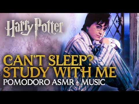Relaxed Study Session HOGWARTS AT NIGHT 🏰🌌 Harry Potter Pomodoro Timer Hogwarts ASMR productivity