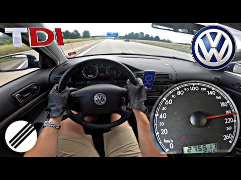 VW PASSAT 1.9 TDI 131HP B5 TOP SPEED DRIVE ON GERMAN AUTOBAHN 🏎