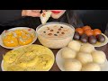 ASMR EATING RASGULLA RASMALAI KHEER GULAB JAMUN KALA JAMUN INDIAN SWEET FOOD EATING VIDEOS