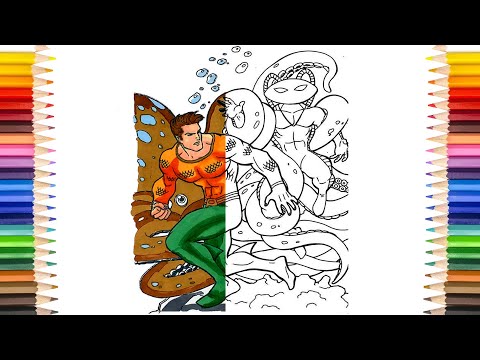 AQUAMAN Coloring Pages | Aquaman Talk To Octopus Coloring Pages