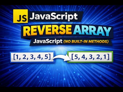 How To Reverse Array Elements In Javascript Without Built In Methods