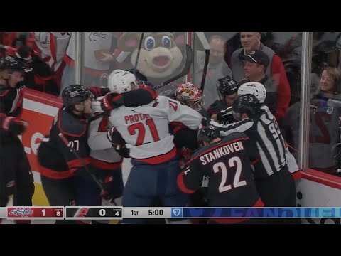 Nic Dowd Runs Into Frederik Andersen