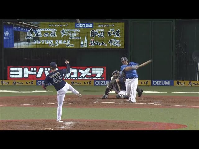 【8回裏】追いついた!! ライオンズ・中村のフェンス直撃タイムリー!! 2018/8/14 L-Bs