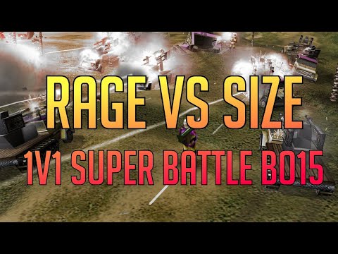Rage vs Size - $50 1v1 Challenge BO15 - Command and Conquer LIVE - Generals Zero Hour