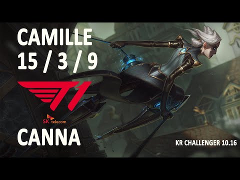T1 Canna CAMILLE vs RENEKTON | Top | Challenger | Korea | 15/3/9 (KDA)