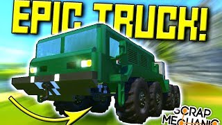 THE FLOPPY WHEEL SOLUTION! (Russian MAZ Truck) - Scrap Mechanic Gameplay