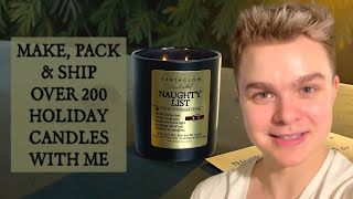 🌲How I Make, Pack, & Ship 200 Holiday Candles | *my entire process* 🌲