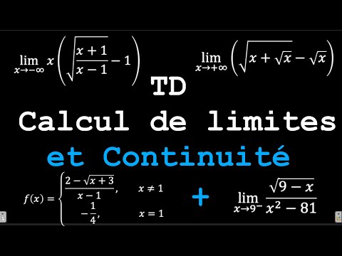 LIMITES ET CONTINUITÉ - Exercices de calcul de limites et d'étude de continuité (à ne pas rater)