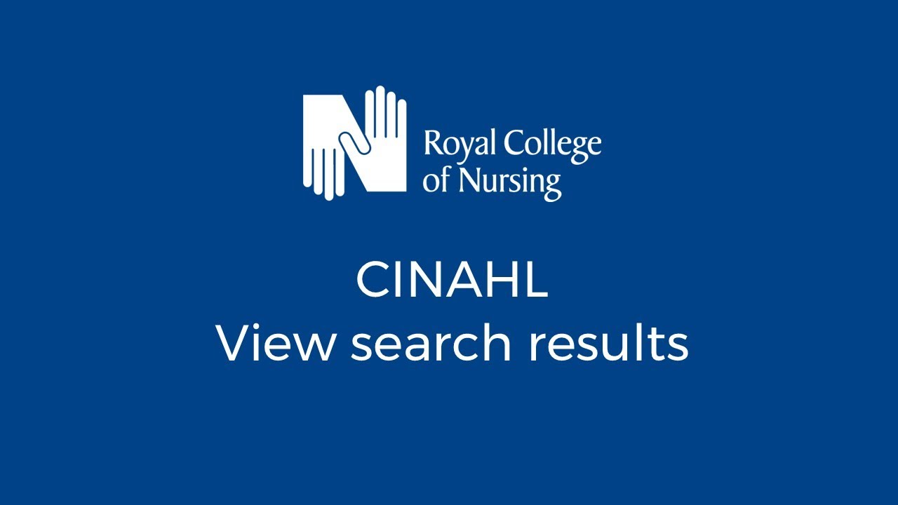 CINAHL view search results
