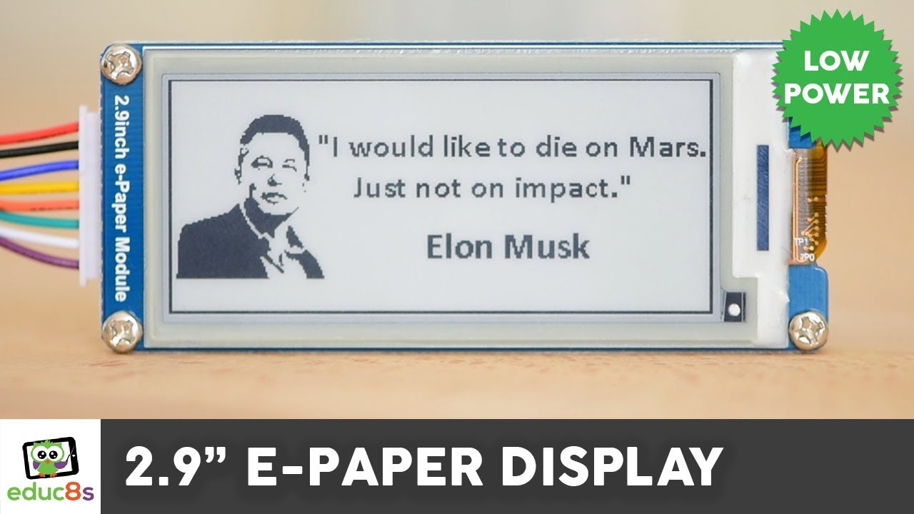 ESP32 E-Paper Display Review ( Waveshare 2.9