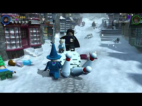 LEGO Harry Potter years 1-4 free play level 14 Hogsmeade all collectibles