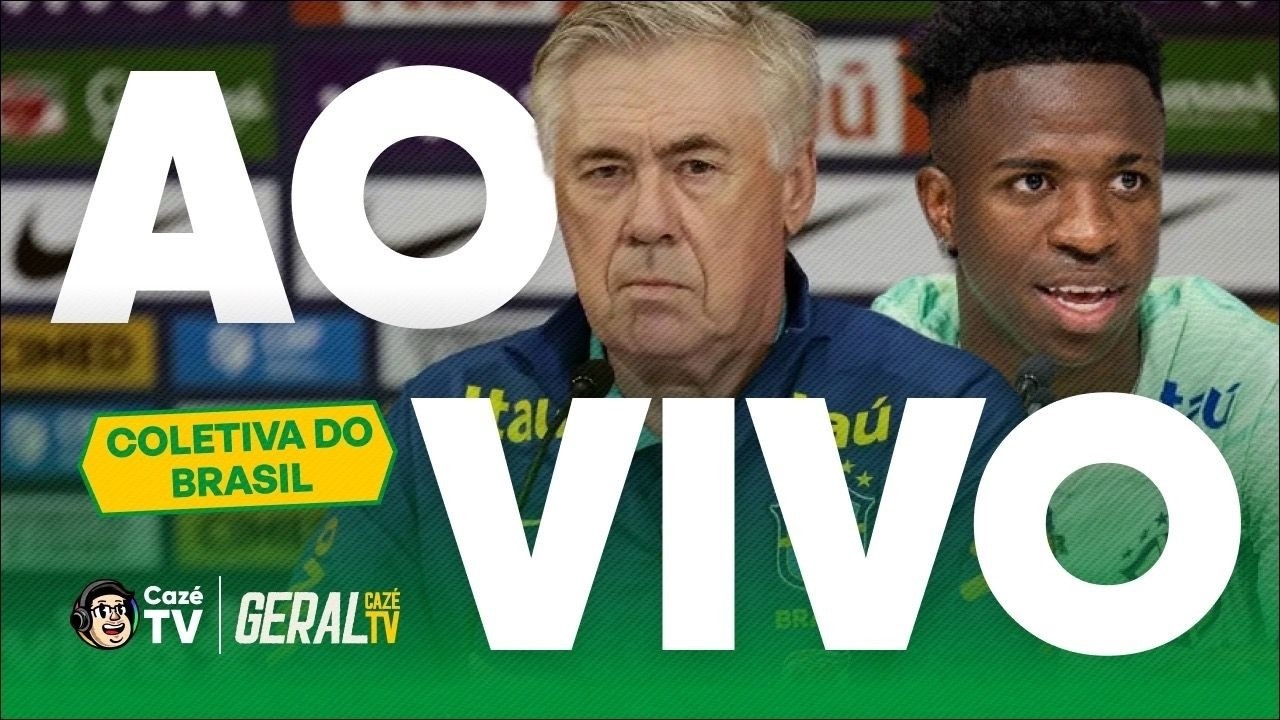 COLETIVA DA SELEÇÃO BRASILEIRA AO VIVO! ANCELOTTI E VINI JR FALAM COM A IMPRENSA | GERAL CAZÉTV