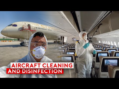 Wie reinigen und desinfizieren Fluglinien ihre Flugzeuge?