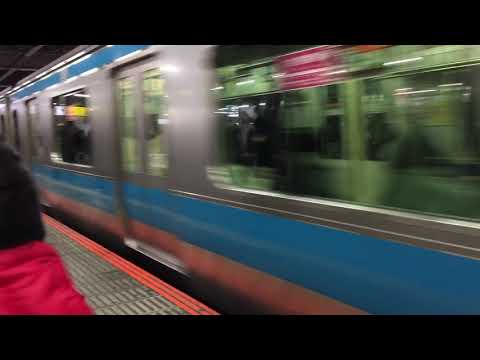 E233系JR列車進站