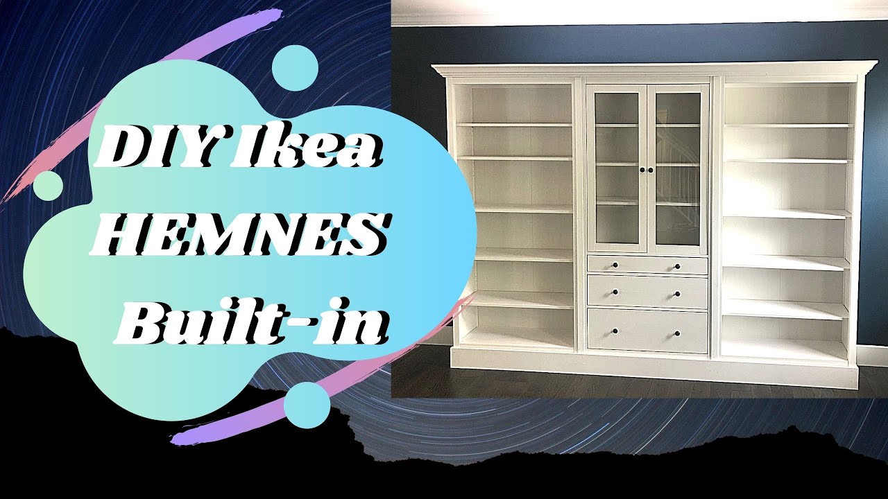 DIY Ikea HEMNES Bookshelves Into Built-ins
