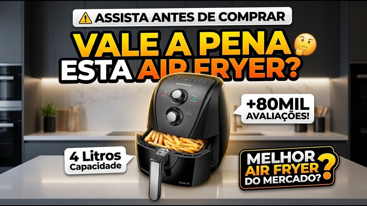 Miniatura da avaliação em vídeo de Fritadeira Mondial AFN-40-BFT 4L 1500W