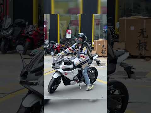 The girl bought a new bike