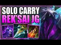 THIS IS HOW REK'SAI JUNGLE CAN EASILY SOLO CARRY GAMES!  Best Build/Runes S+ Guide League of Legends