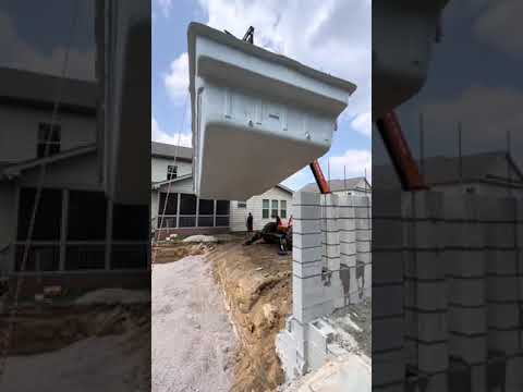 Fiberglass swimming pools are dug/set in one day.   #fiberglasspools  #modernpoolbuild #excavation