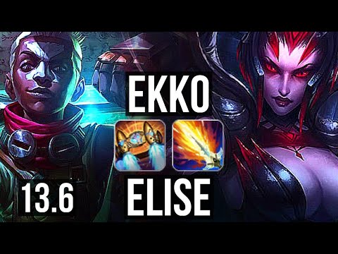 EKKO vs ELISE (JNG) | 3.2M mastery, 3000+ games, 7/1/8, Godlike | KR Grandmaster | 13.6