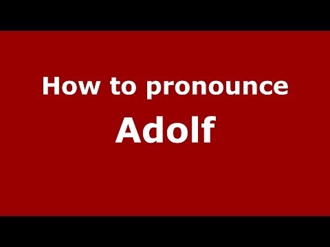 How to pronounce Adolf