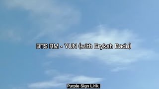 Download lagu BTS RM (방탄소년단 RM) - YUN (with Erykah Badu) Lirik dan Terjemahan Indonesia mp3