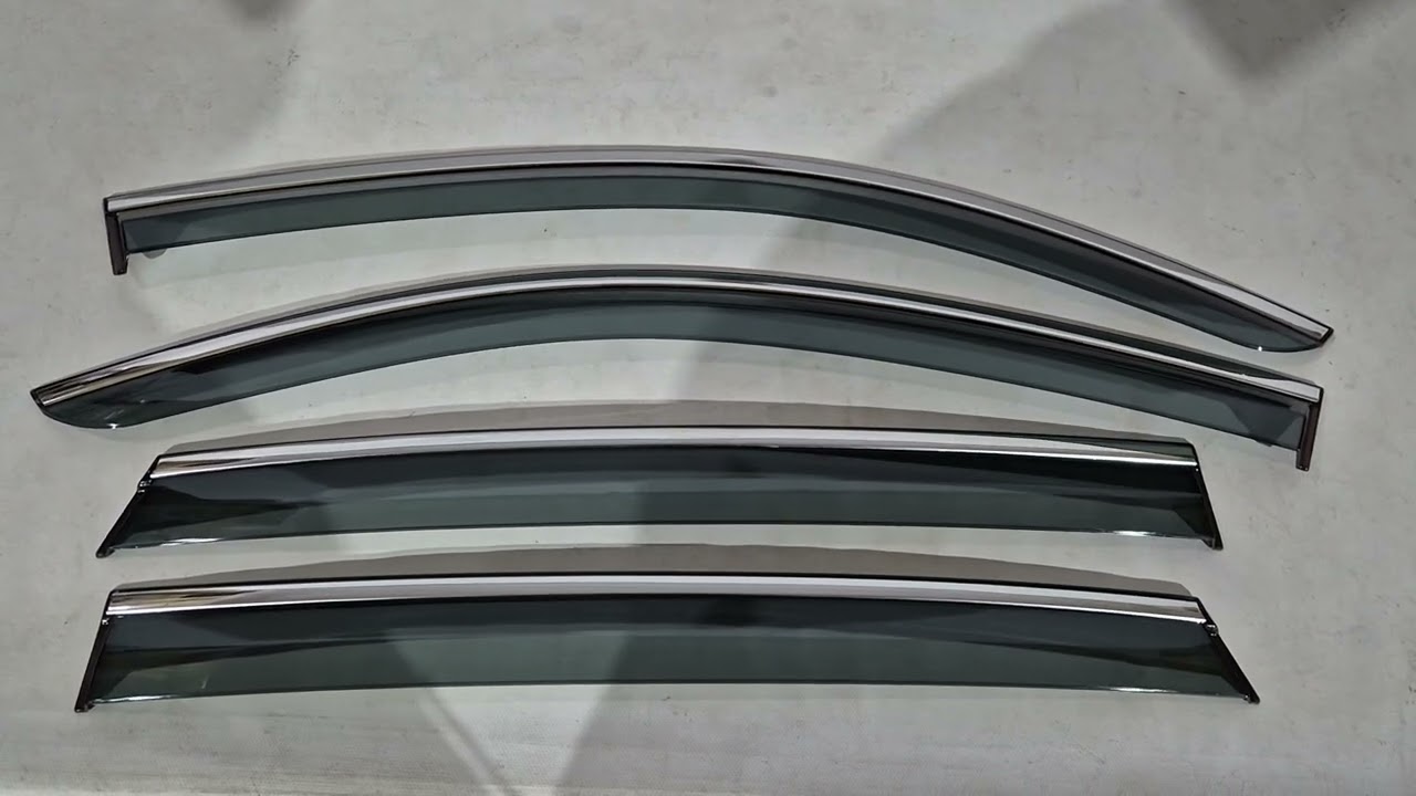 Mercedes EQC 2019-2023 рр. Вітровики з хромованим молдингом Niken Luxury (4 шт) Video 1