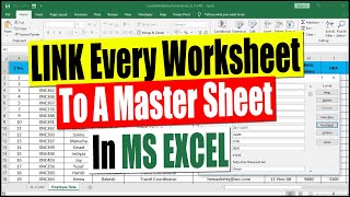 Link Every Worksheet to a Master Sheet in Excel