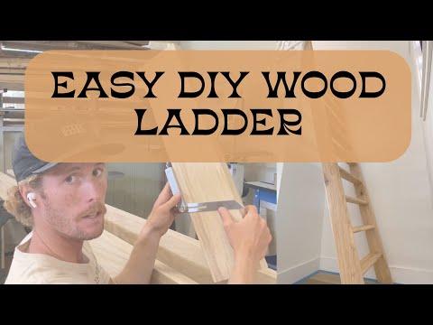 10’ LOFT LADDER // How to make an easy diy wood ladder