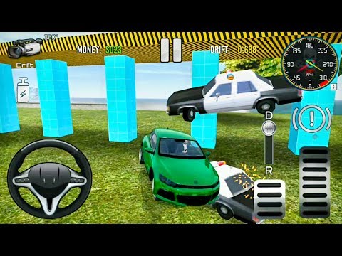 Escaping Police On A Green Slow Hatchback Car - Driving Simulation 2020 - Android Gameplay