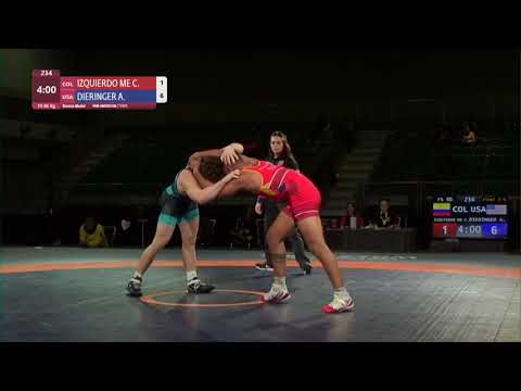 BRONZE FS - 86 kg: C. IZQUIERDO ME (COL) v. A. DIERINGER (USA)