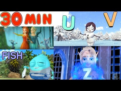 30 MIN of ABC Songs for Children Feat. Alisa and Frozen Land Friends | Learn the English Alphabet