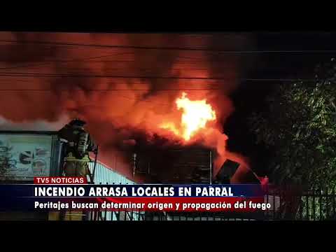 INCENDIO DESTRUYE LOCALES Y VIVIENDA EN PARRAL LABOCAR INVESTIGA ORIGEN