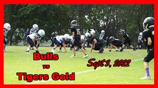 Bulls vs Tigers (Gold - 5th Grade) Youth Football Game Video | Sept 3, 2022