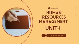 Notes on Human Resource Management (HRM) UNIT-I: Introduction #commerce #humanresourcemanagement