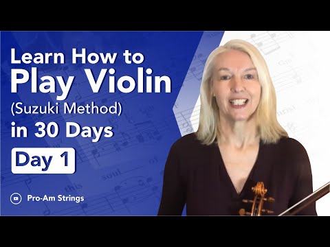 Part of a video titled Learn How to Play Violin (Suzuki Method) in 30 Days - Day 1