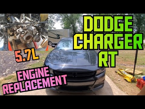 2016 Dodge Charger RT 5.7L Hemi engine replacement detailed video