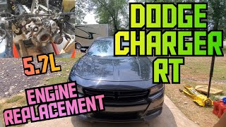 2016 Dodge Charger RT 5.7L Hemi engine replacement detailed video