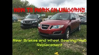 2011 Saab 9-4x XWD Rear Brakes and Rear Wheel bearing/Hub  Also 2010-2016 Cadillac SRX AWD