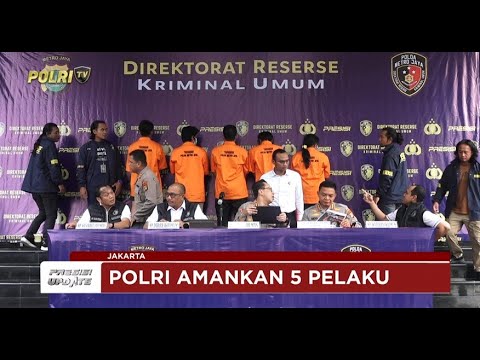 PRESISI UPDATE: POLRI AMANKAN 5 PELAKU KEKERASAN TERHADAP ANGGOTA POLRI 21/04/2025 (21.00)