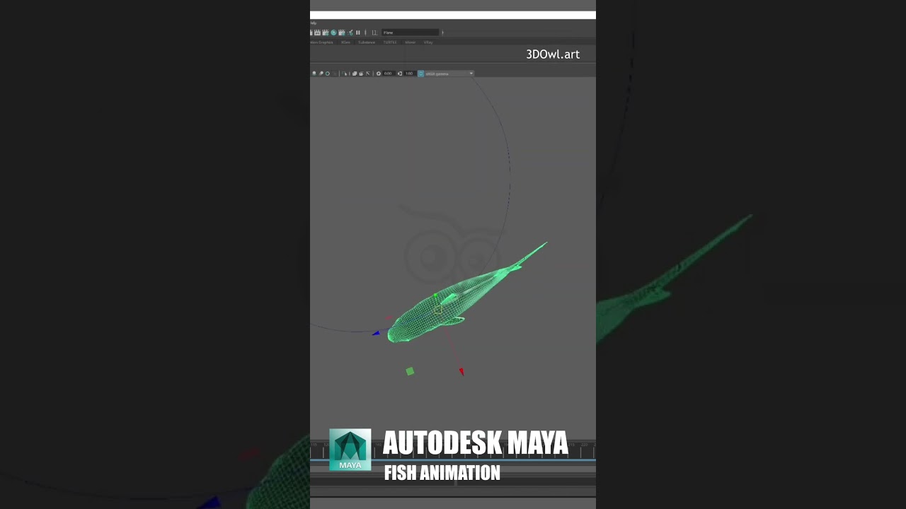 3D Rigging and Animating fish maya tutorial - video 6